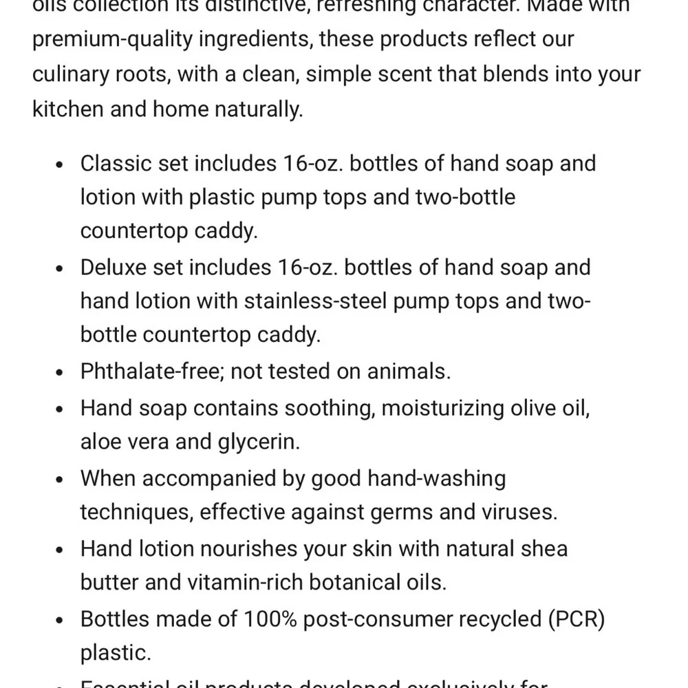 Williams Sonoma Cucumber Blossom Soap and Lotion Duo